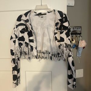 Cow print jacket